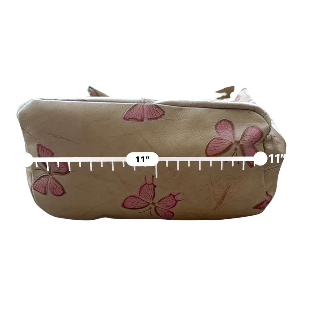 Mila Schon Vintage Y2K Butterfly Leather Handbag Cream Pink Fairy Coquette Rare - Picture 11 of 12